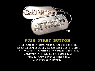 Chopper Attack title screen for Nintendo 64